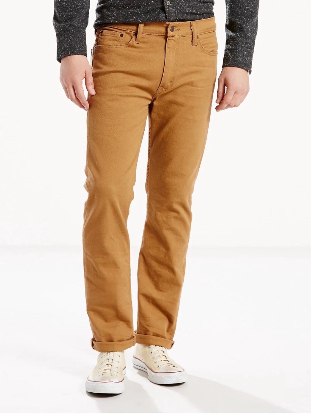 LEVI'S 513 Slim Straight Fit Jeans 38x34Caraway Brown NEW Ready To Ship